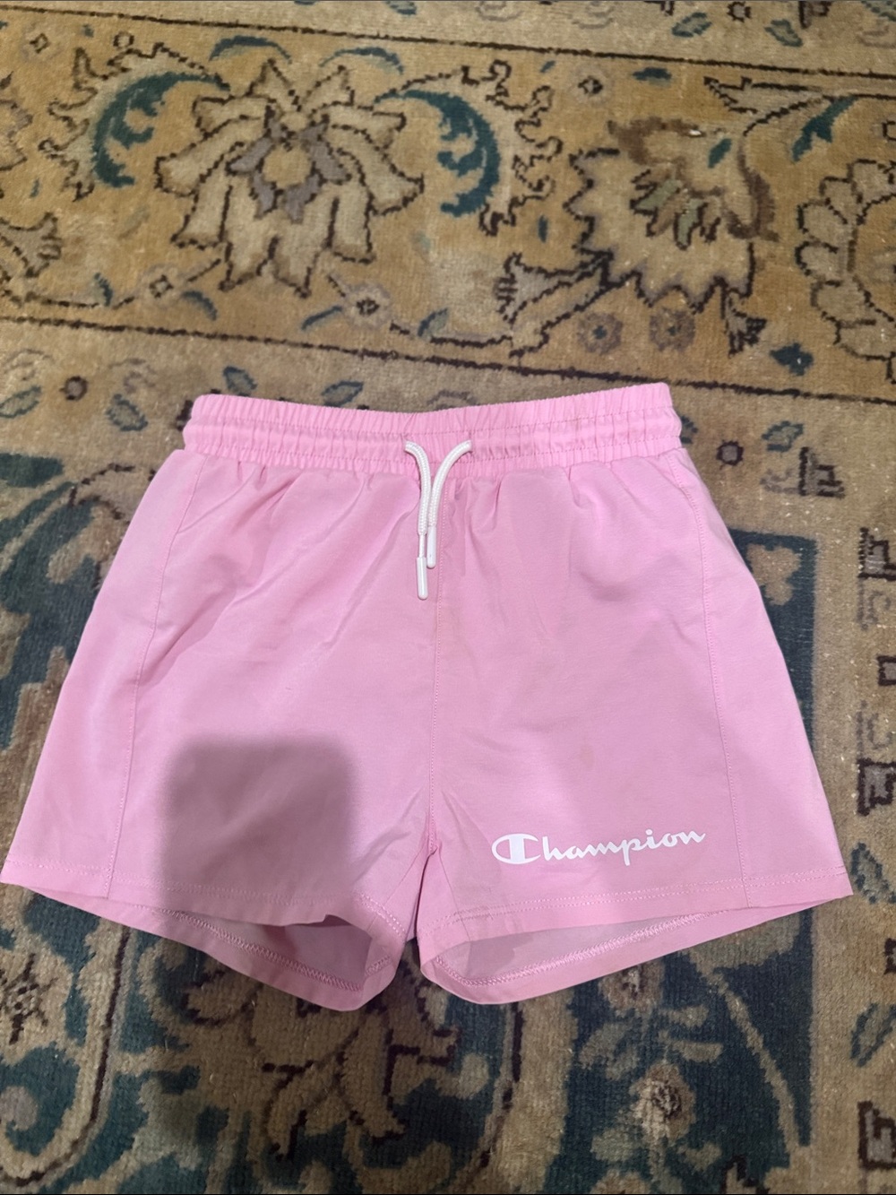 Champion Girls Light Pink Athletic Shorts with Drawstring